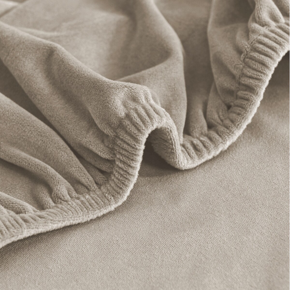 POKROWIEC NA FOTEL USZAK CHŁODNY BEŻ WELUR ELASTYCZNY [22E12]