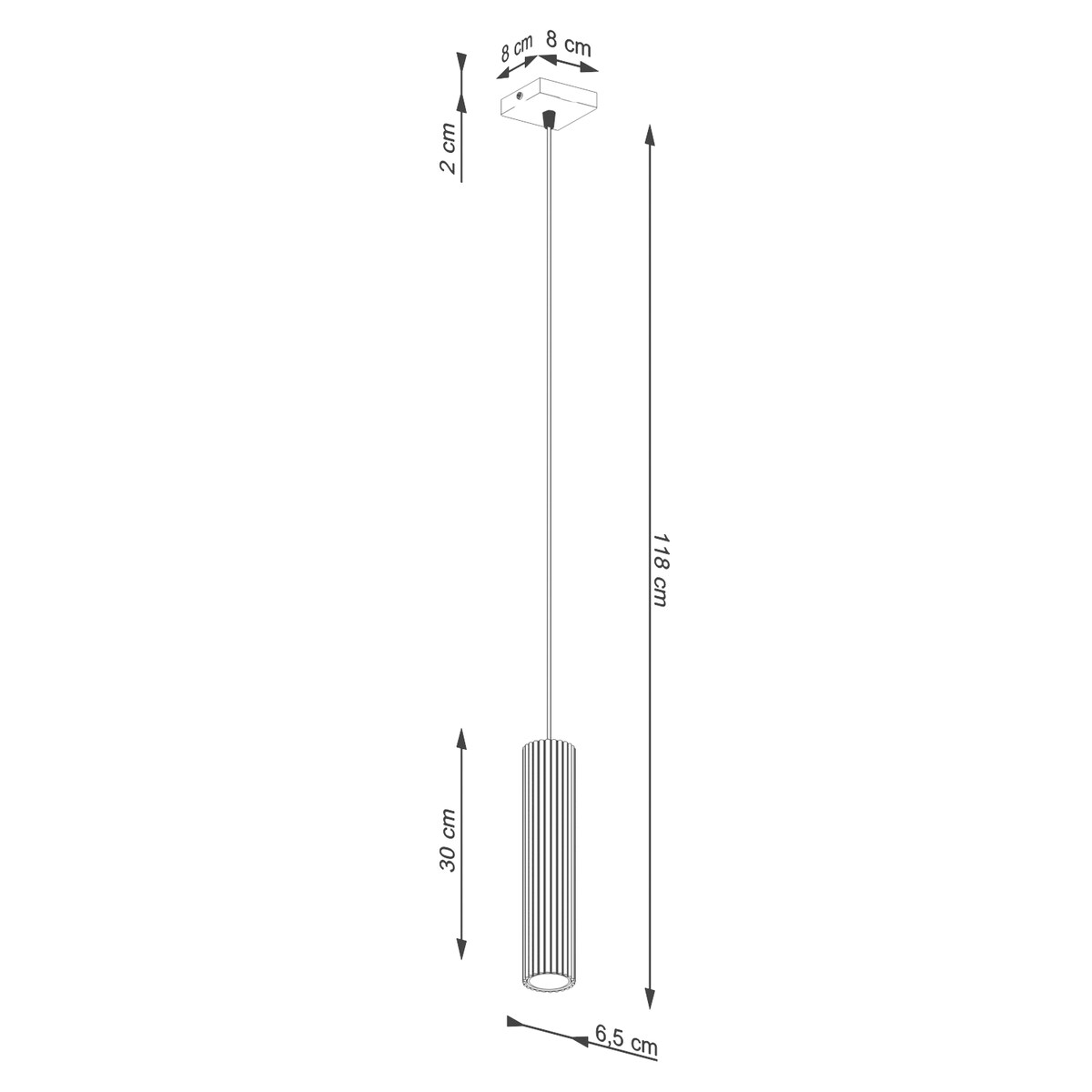 Lampa wisząca KARBON 1 burgund