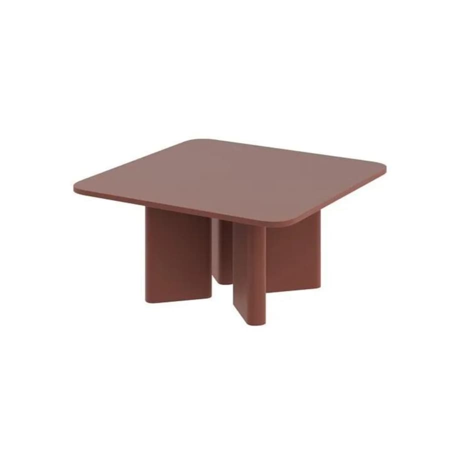 Stolik kawowy DIVERSO 80x80 bordowy