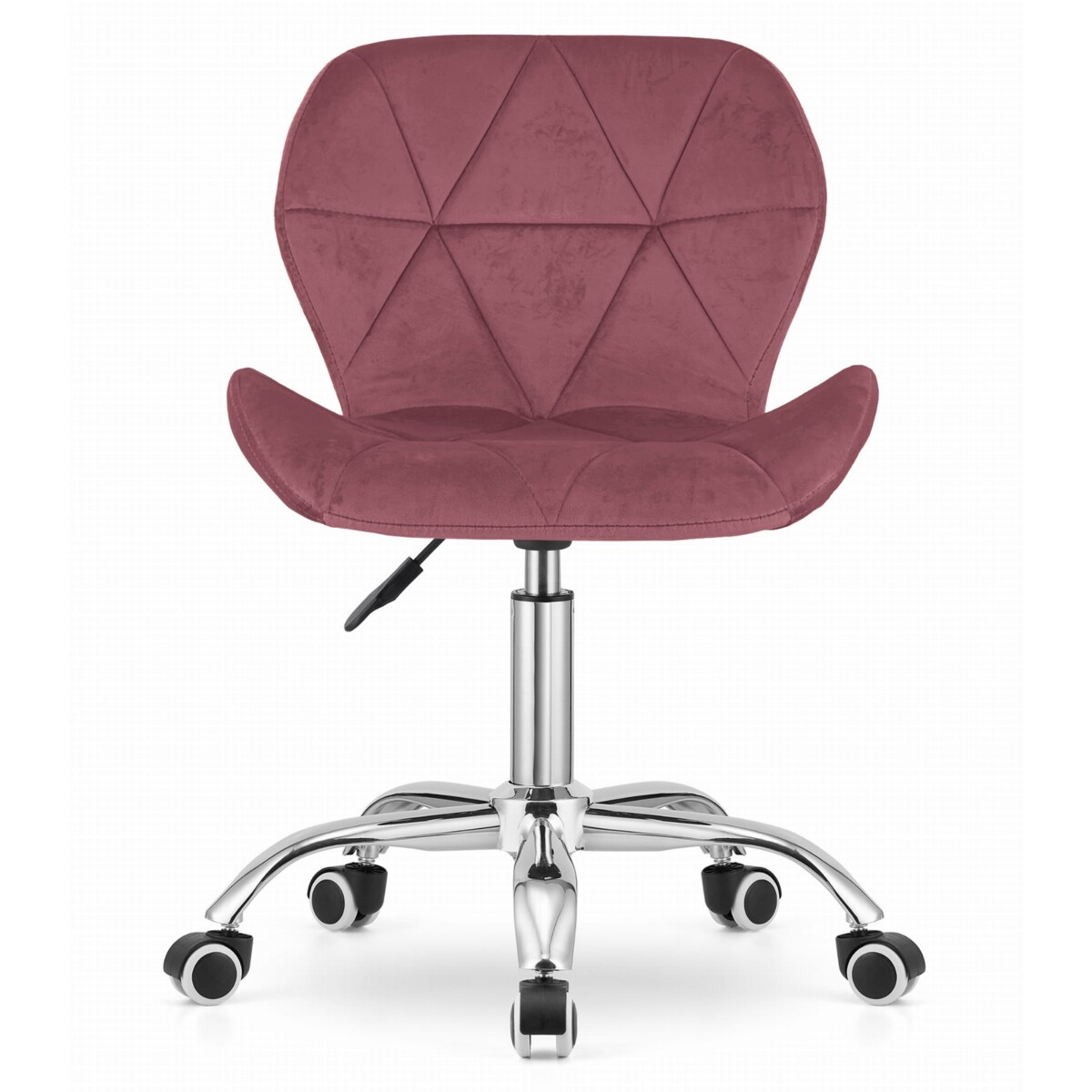 Krzesło Obrotowe Do Jadalni Kuchni Salonu gabinetu Aksami Ciemny Róż