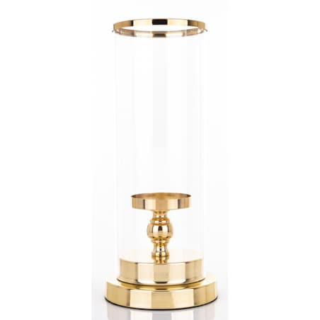 Świecznik złoty z kloszem 36x15 cm KANDILA - II