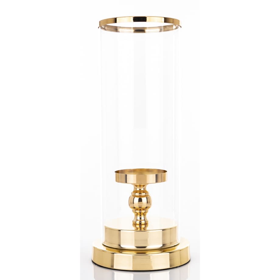 Świecznik złoty z kloszem 36x15 cm KANDILA - II