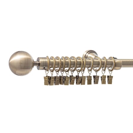 Karnisz pojedynczy Elegant antique brass 240cm, 240 cm