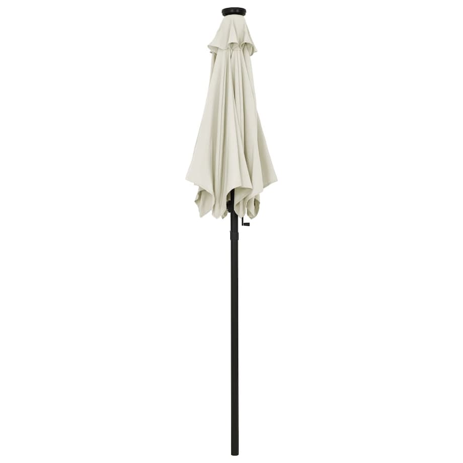 vidaXL Parasol ogrodowy z LED, piaskowy, 200x211 cm, aluminium