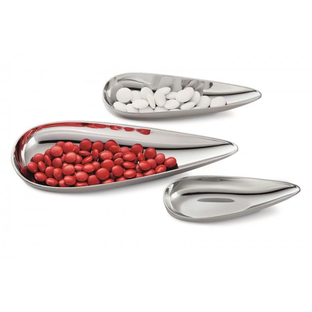 Zestaw 3 miseczek BLOB - stal nierdzewna polerowana