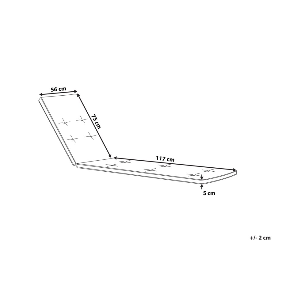 Poduszka na leżak ogrodowy żółto-biała CESANA