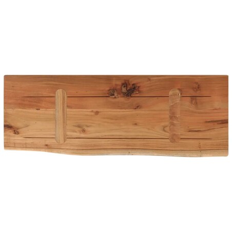 vidaXL Półka ścienna, 80x30x2,5 cm, drewno akacjowe, naturalna krawędź
