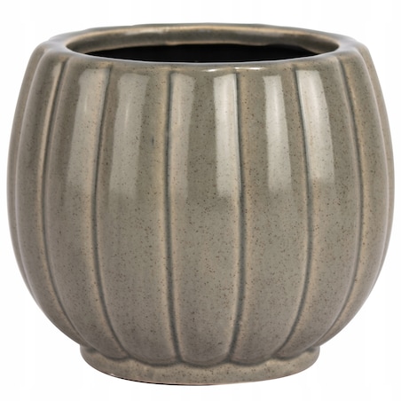 OSŁONKA NA DONICZKĘ CERAMICZNA SZARA 10cm mała na kwiaty sukulenty do domu