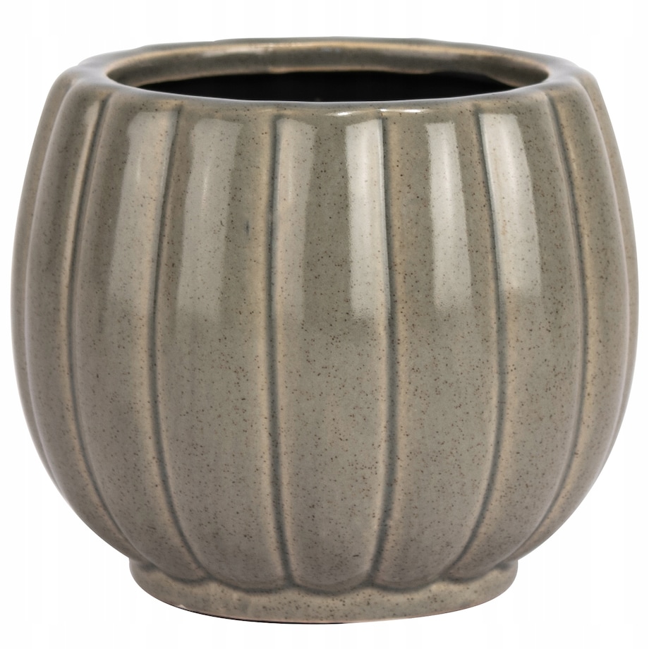 OSŁONKA NA DONICZKĘ CERAMICZNA SZARA 10cm mała na kwiaty sukulenty do domu
