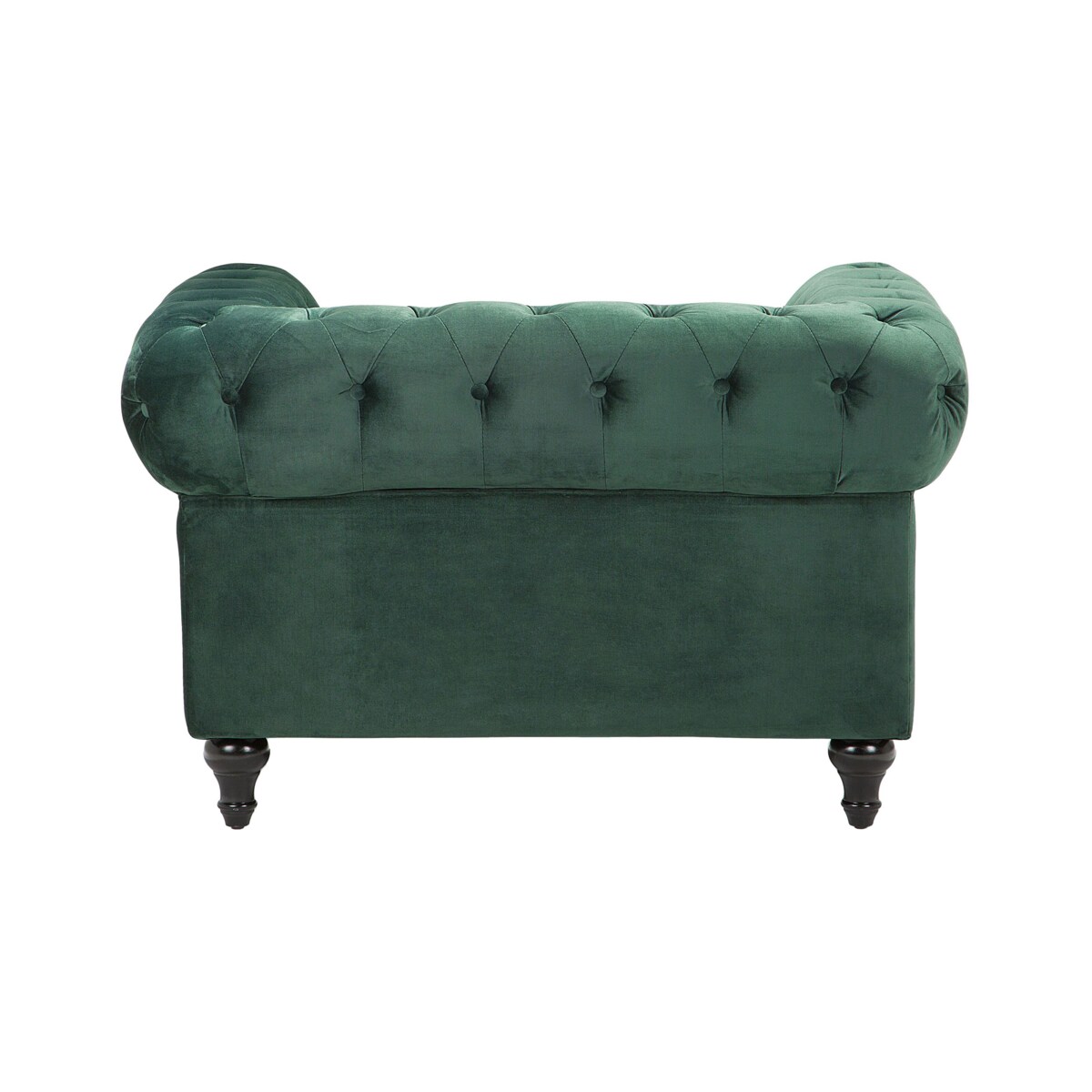 Fotel welurowy zielony CHESTERFIELD