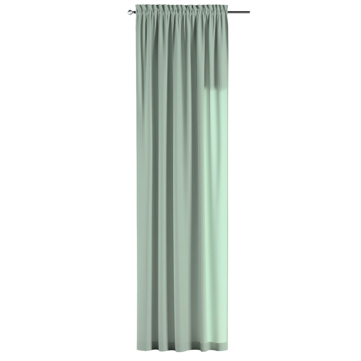 Zasłona na kanale z grzywką 1 szt. 130x245 zieleń eukaliptusa