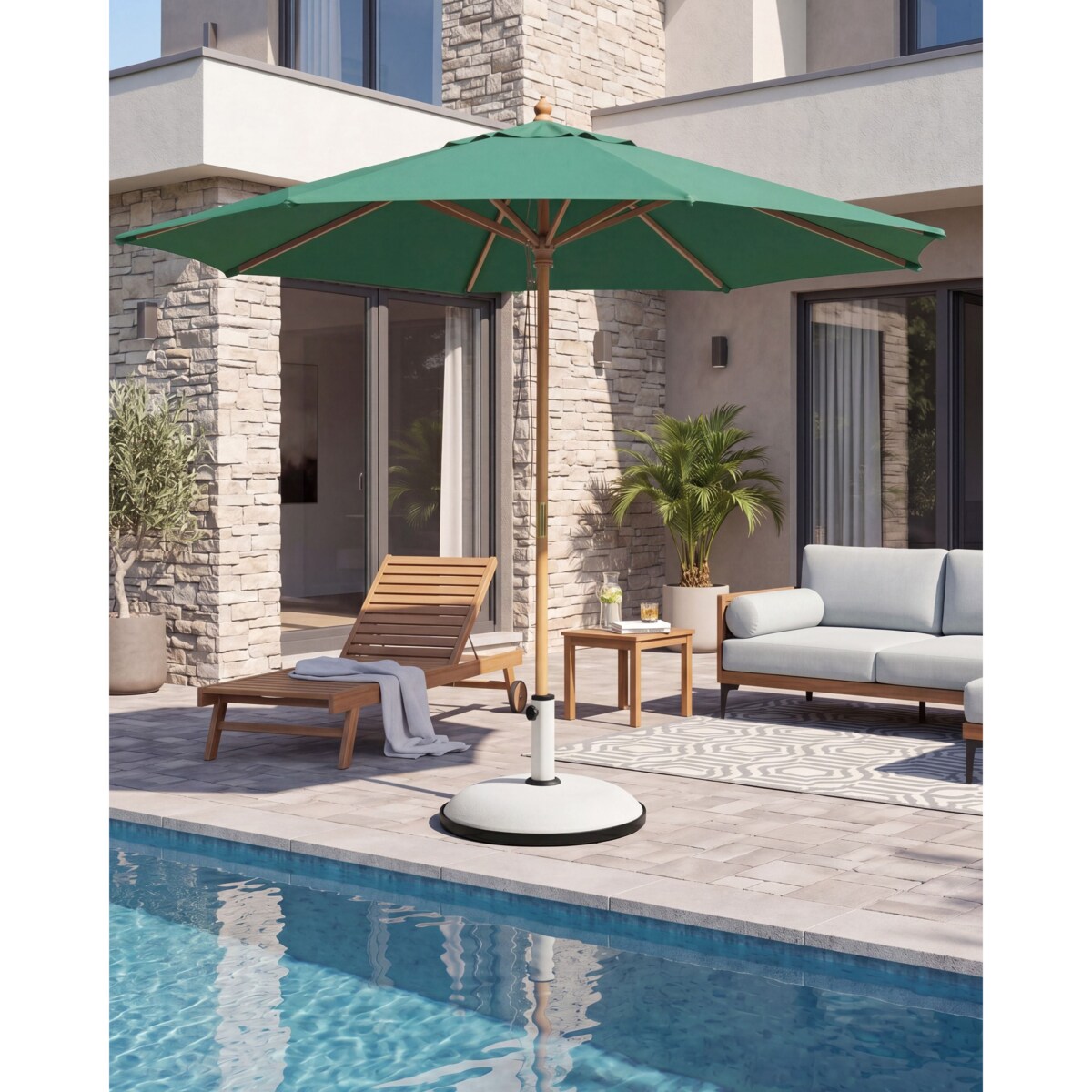 Parasol ogrodowy 270 cm TOSCANA Zielony