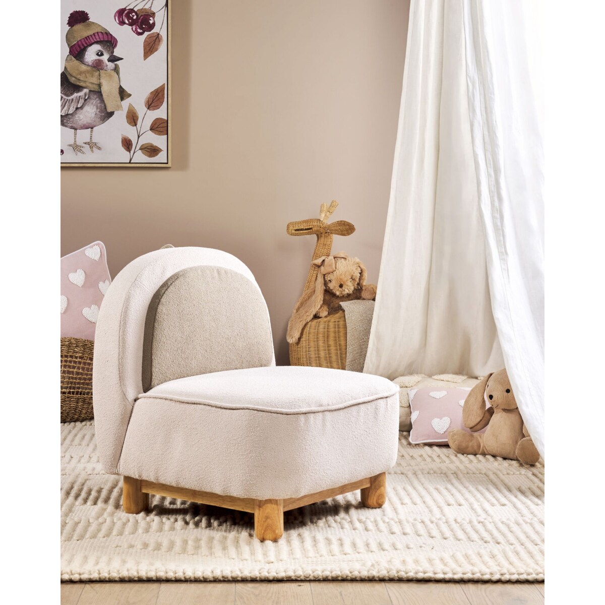 Fotel dziecięcy dinozaur beżowy FABORG