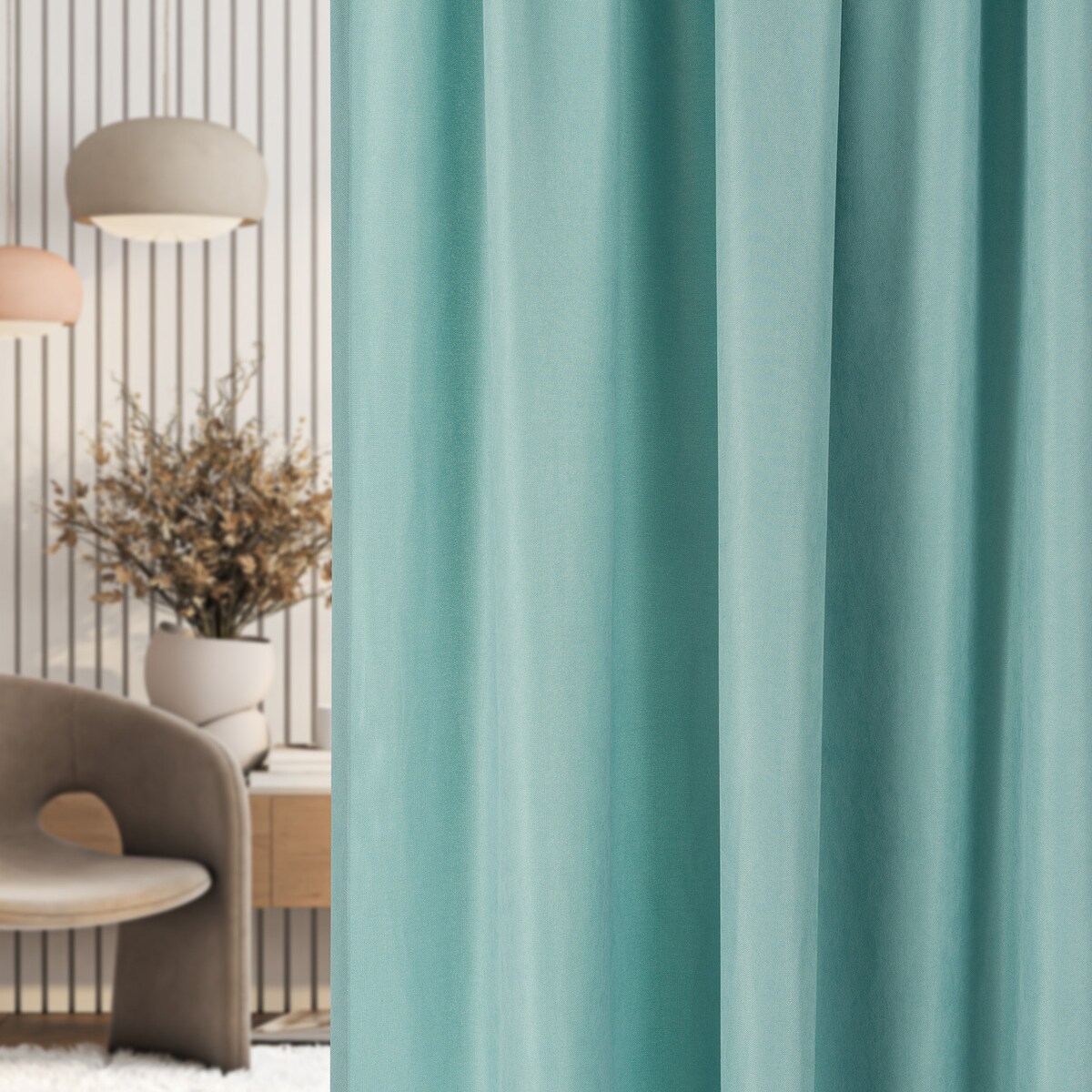 Zasłona na taśmie marszczącej jasny turkus aksamitna 140 x 280 cm 1 szt. 140x280 turkusowy