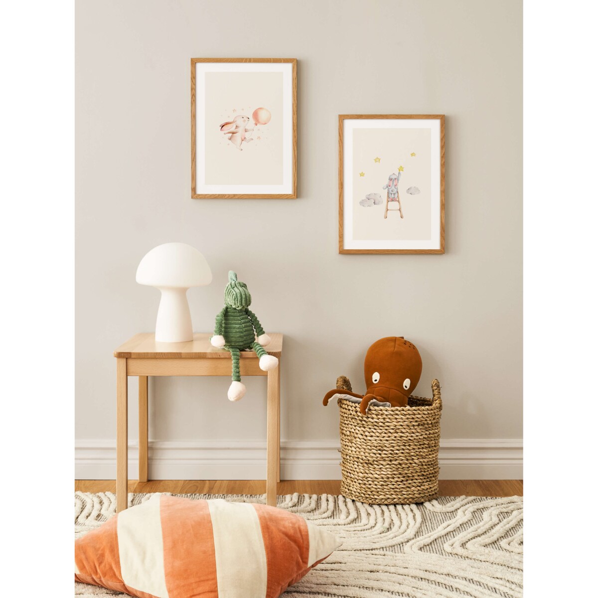 Poster Story, Plakat, Obraz - Króliczek Zbierający Gwiazdy, wymiary 50 x 70 cm