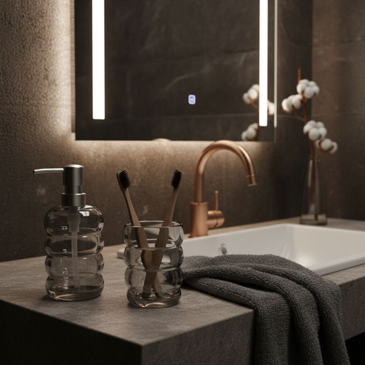 Kleine Wolke Verro Dozownik do mydła szkło szary