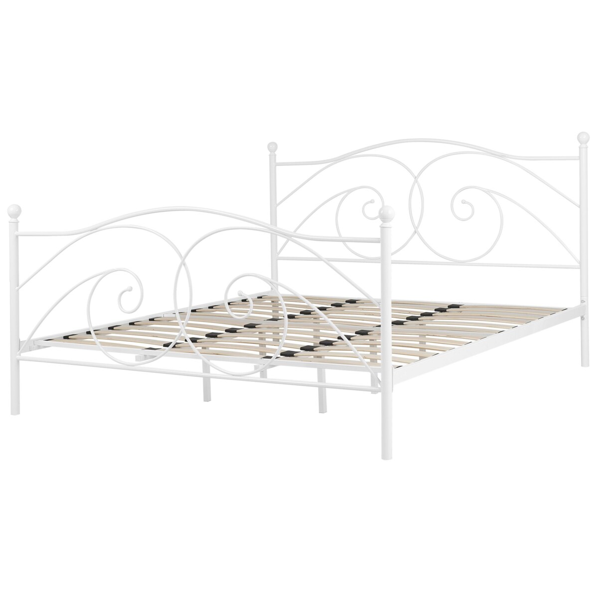 Łóżko metalowe 180 x 200 cm białe DINARD