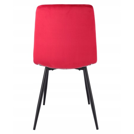 Krzesło welurowe eleganckie PIADO amarantowe