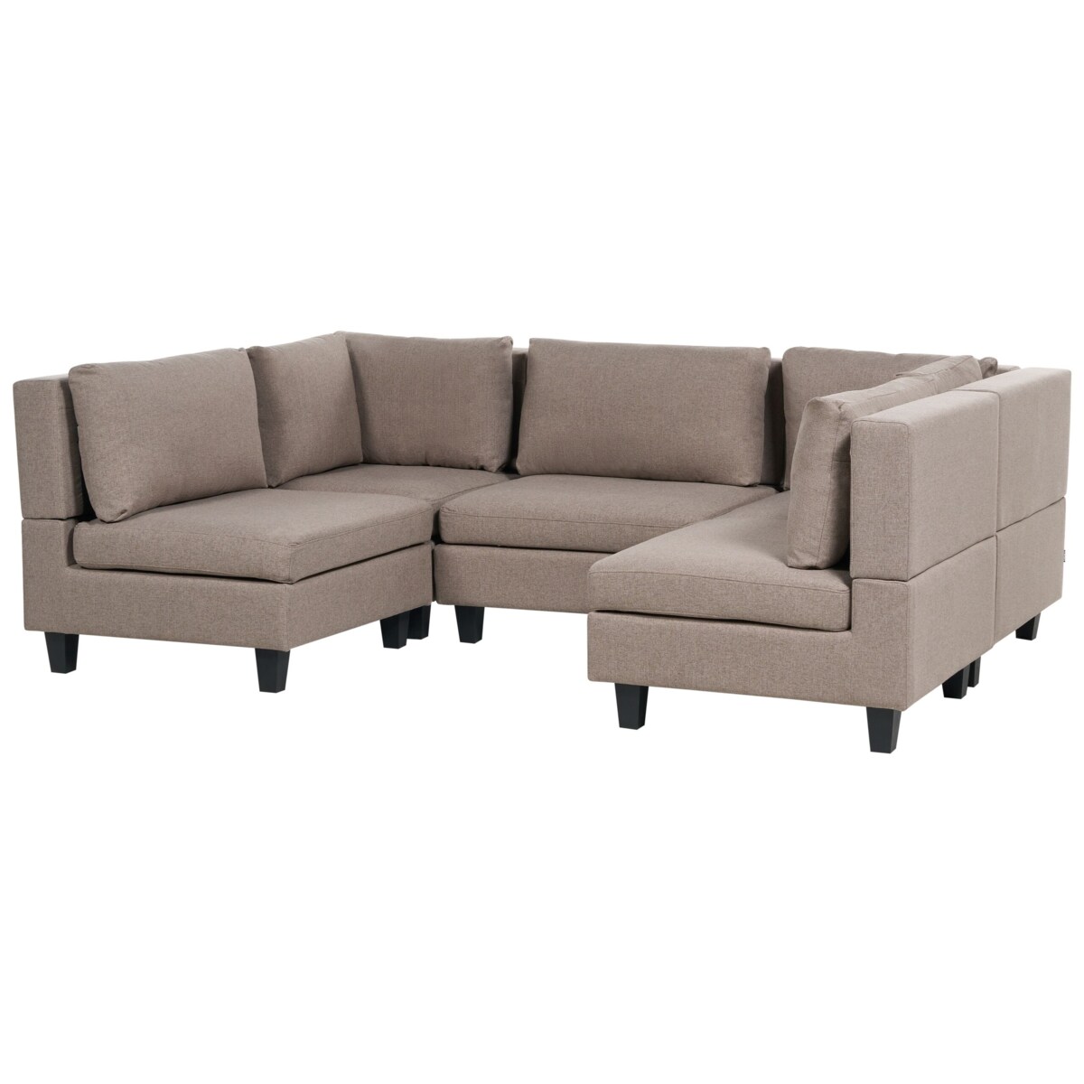 Sofa modułowa 5-osobowa brązowa UNSTAD