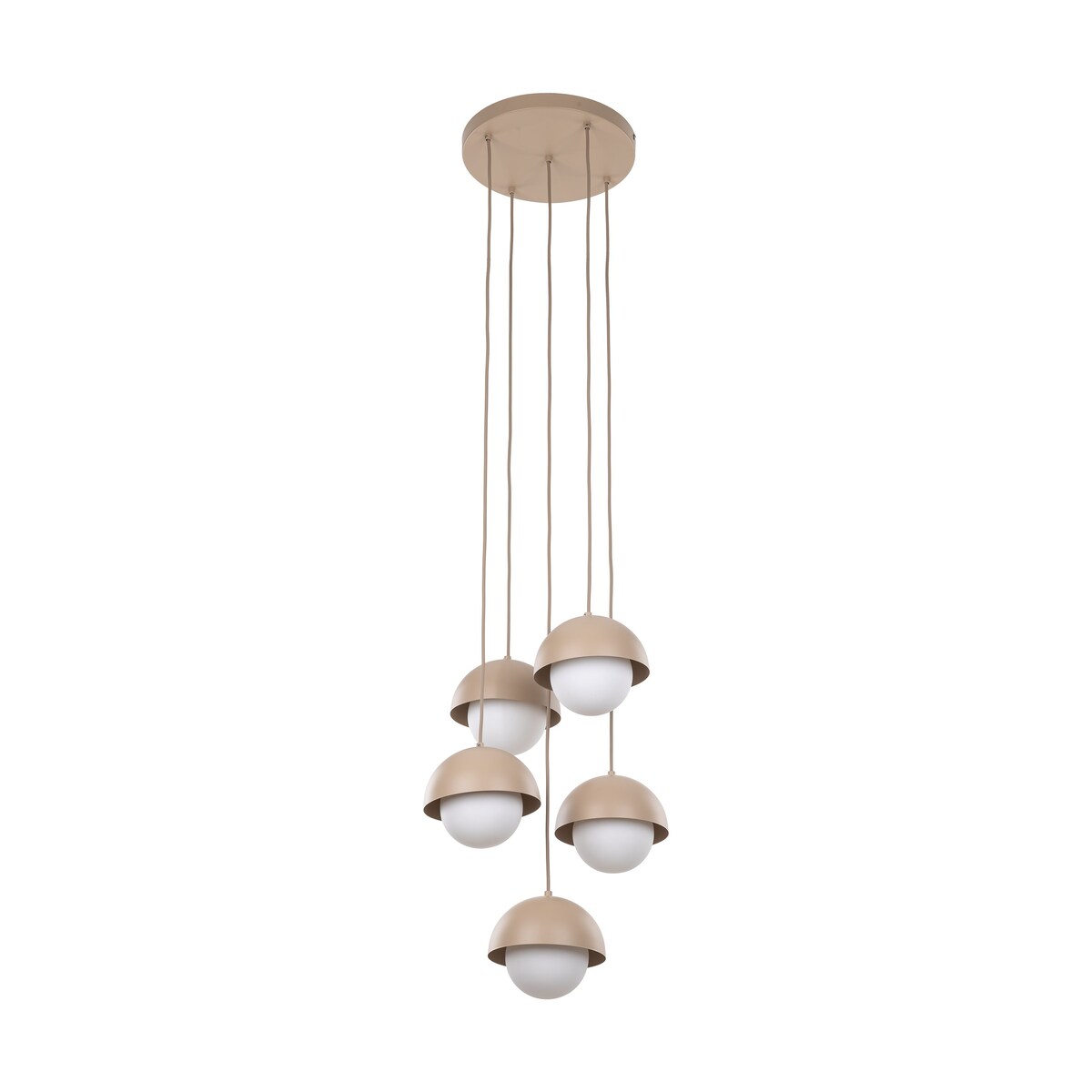 Lampa wisząca TK Lighting BONO 10966 Sabia beżowa 5xG9 regulowana do salonu i jadalni