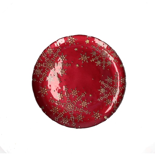 Talerz świąteczny Ilprimofiocco - Czerwony, 32 cm