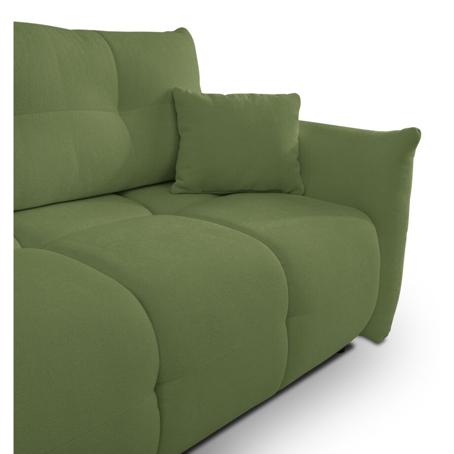 Narożnik z funkcją spania do salonu BOSE, lewostronny, zielony