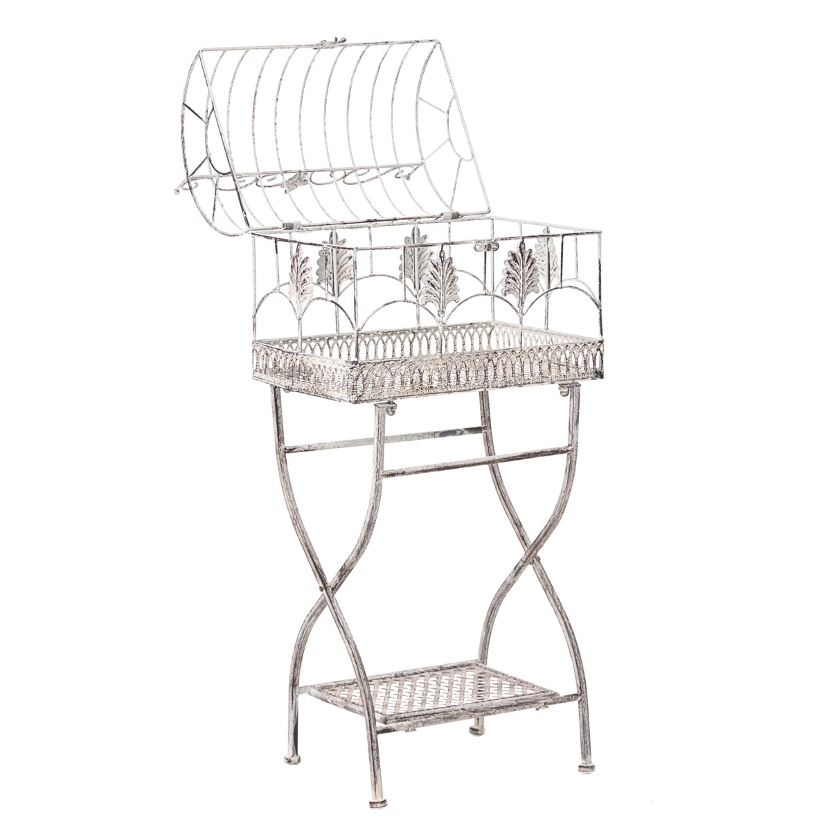 Zestaw 2 regałów z półkami SICILY Metal 43/37 cm 30/27 cm Szary