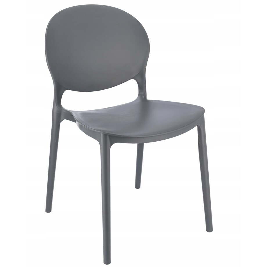 4 x Krzesło ogrodowe JUSTIN wygodne szare