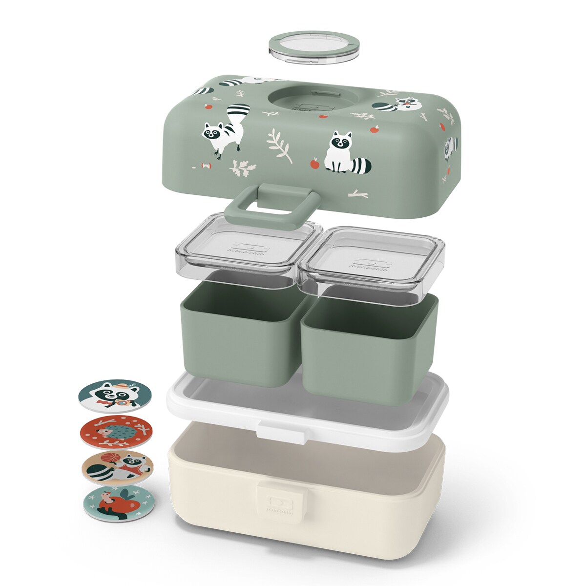 Monbento Gift Box dla dzieci - MB Trésor + MB Positive S - Racoon