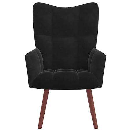 vidaXL Fotel, czarny, obity aksamitem