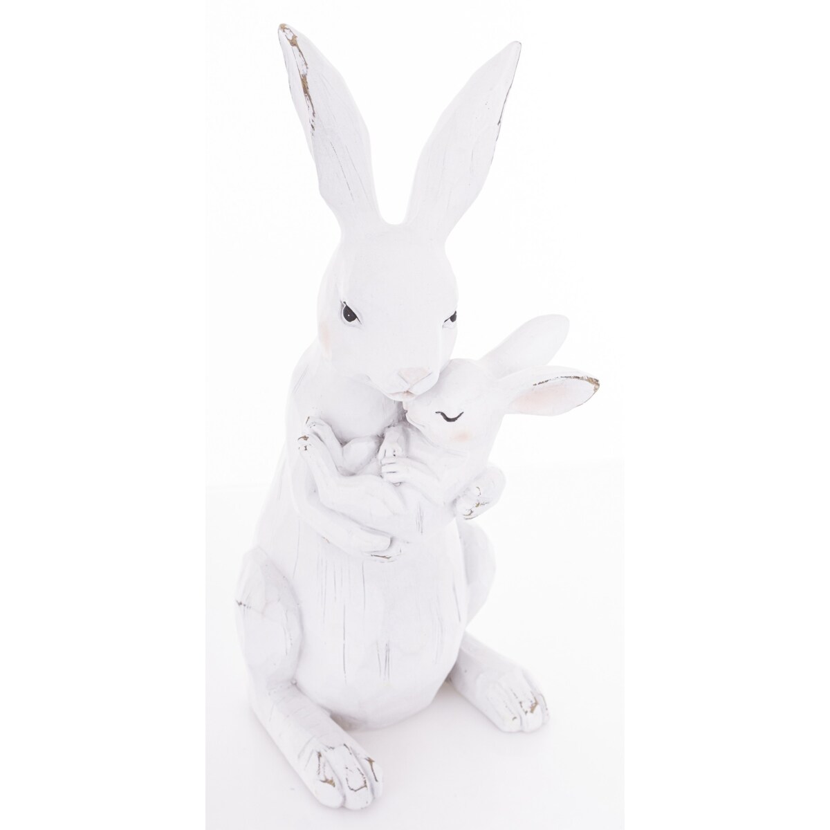 Dekoracja - króliczka z malcem w objęciach 32,5x13,5x18 cm