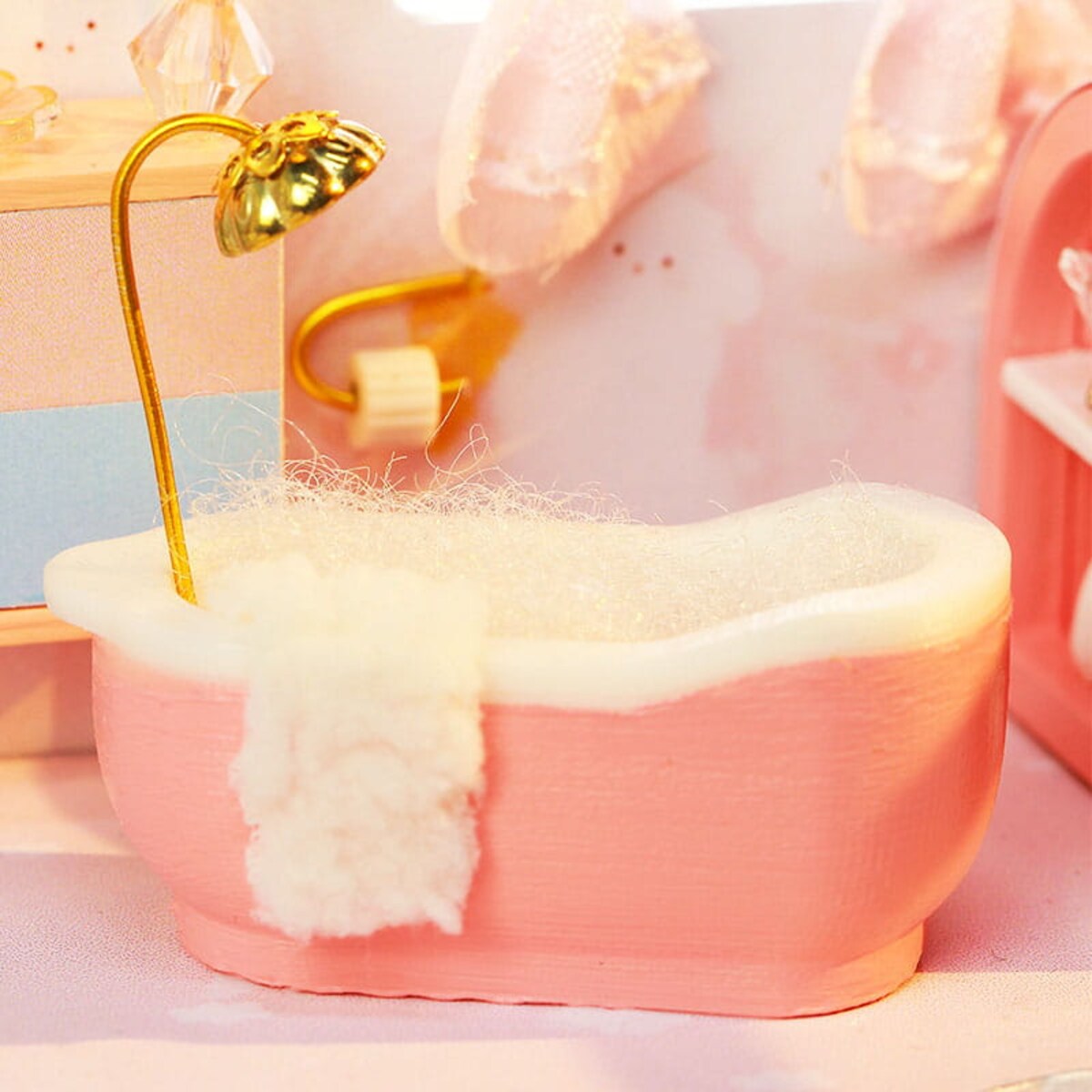 Miniaturowy domek - Różowa chmurka