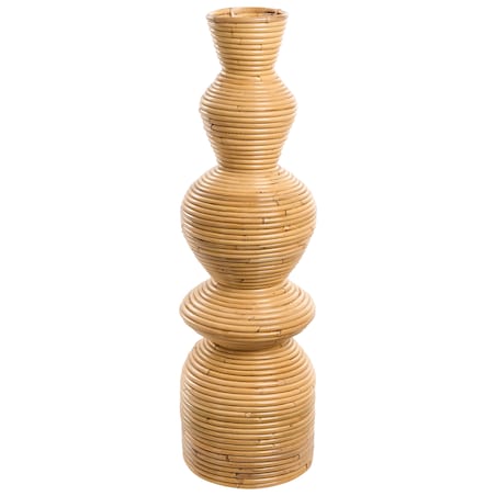 Wazon dekoracyjny NUORO Rattan 70 cm Naturalny