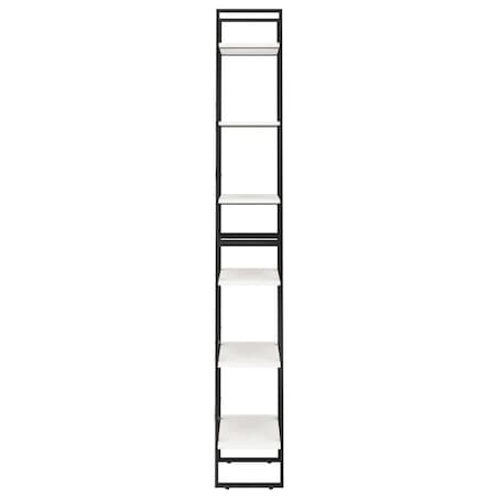 vidaXL Regał na książki, biały, 60x30x210 cm, lite drewno sosnowe