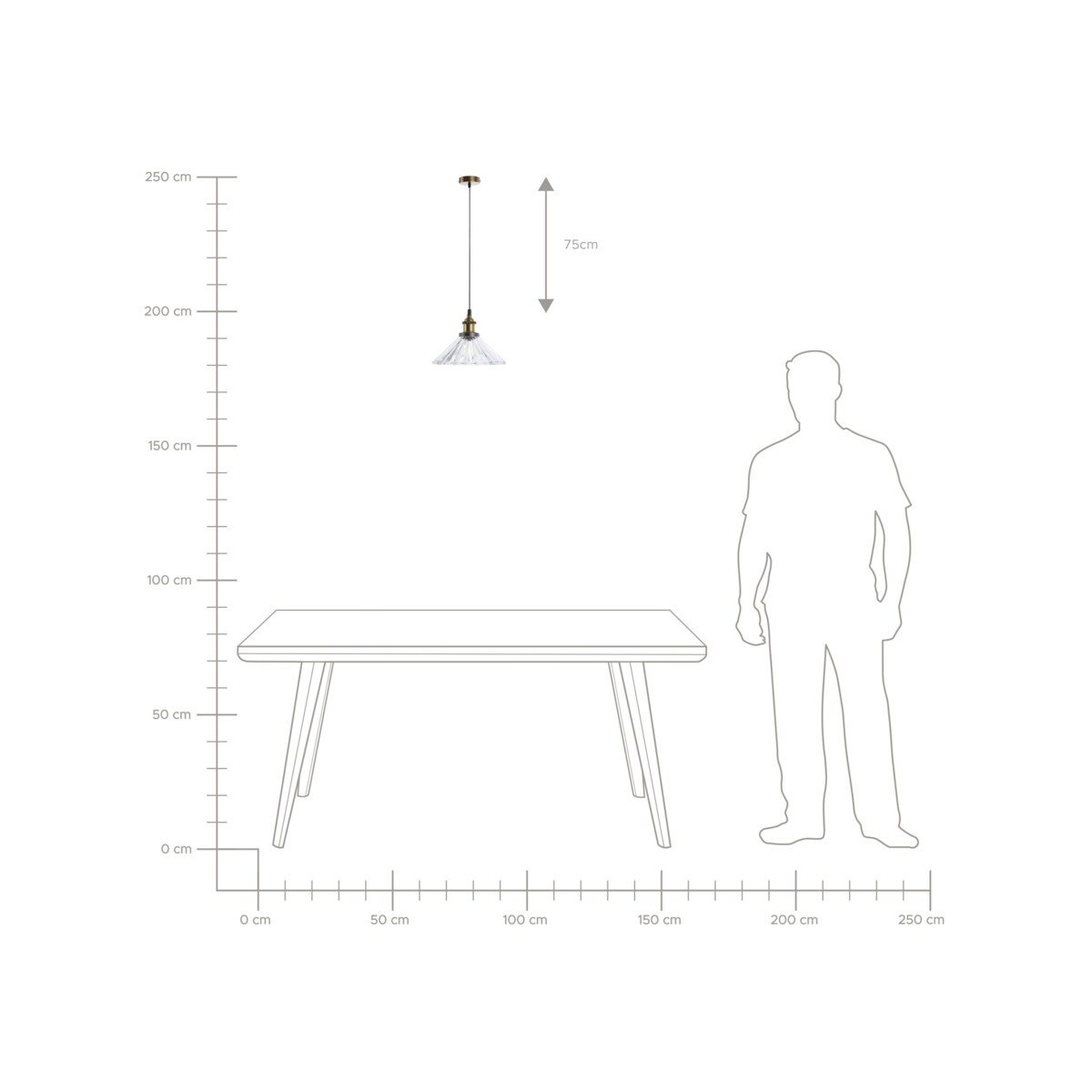 Lampa wisząca szklana COLORADO