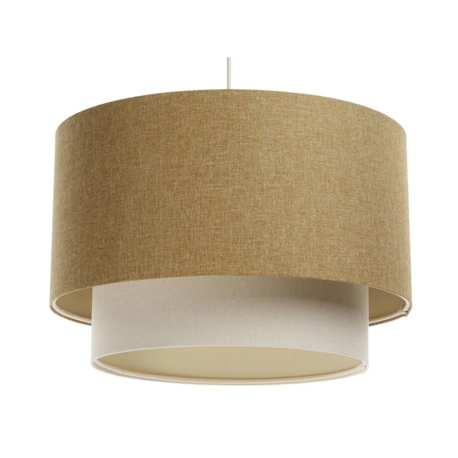 Lampa wisząca ERUTAN DOUBLE 40 żółta/kremowa