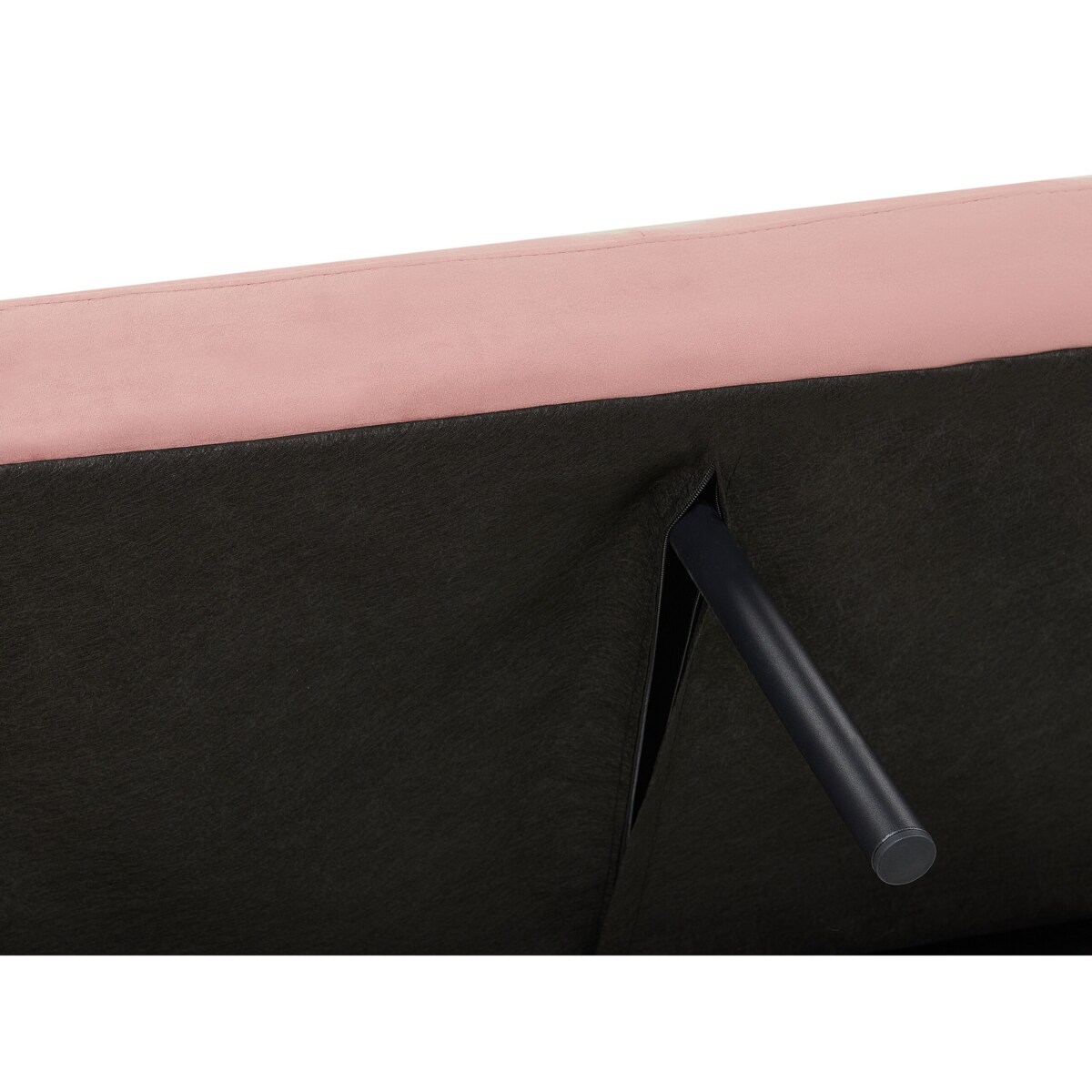 Sofa rozkładana welurowa różowa VIMMERBY