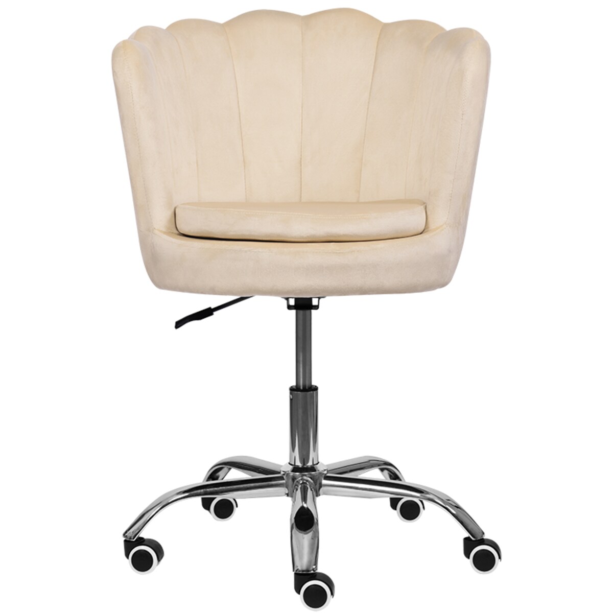 Fotel biurowy krzesło obrotowe muszelka regulowane welurowe