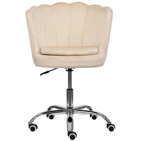 Fotel biurowy krzesło obrotowe muszelka regulowane welurowe