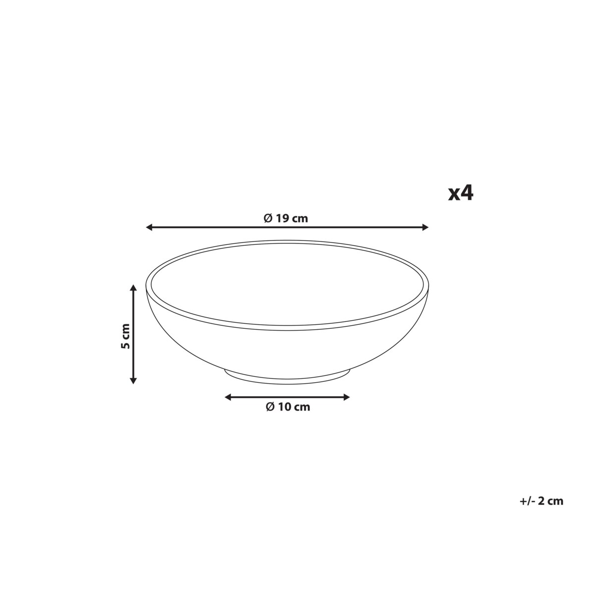Zestaw 4 głębokich talerzy THYME Kamionka Ciemnozielony