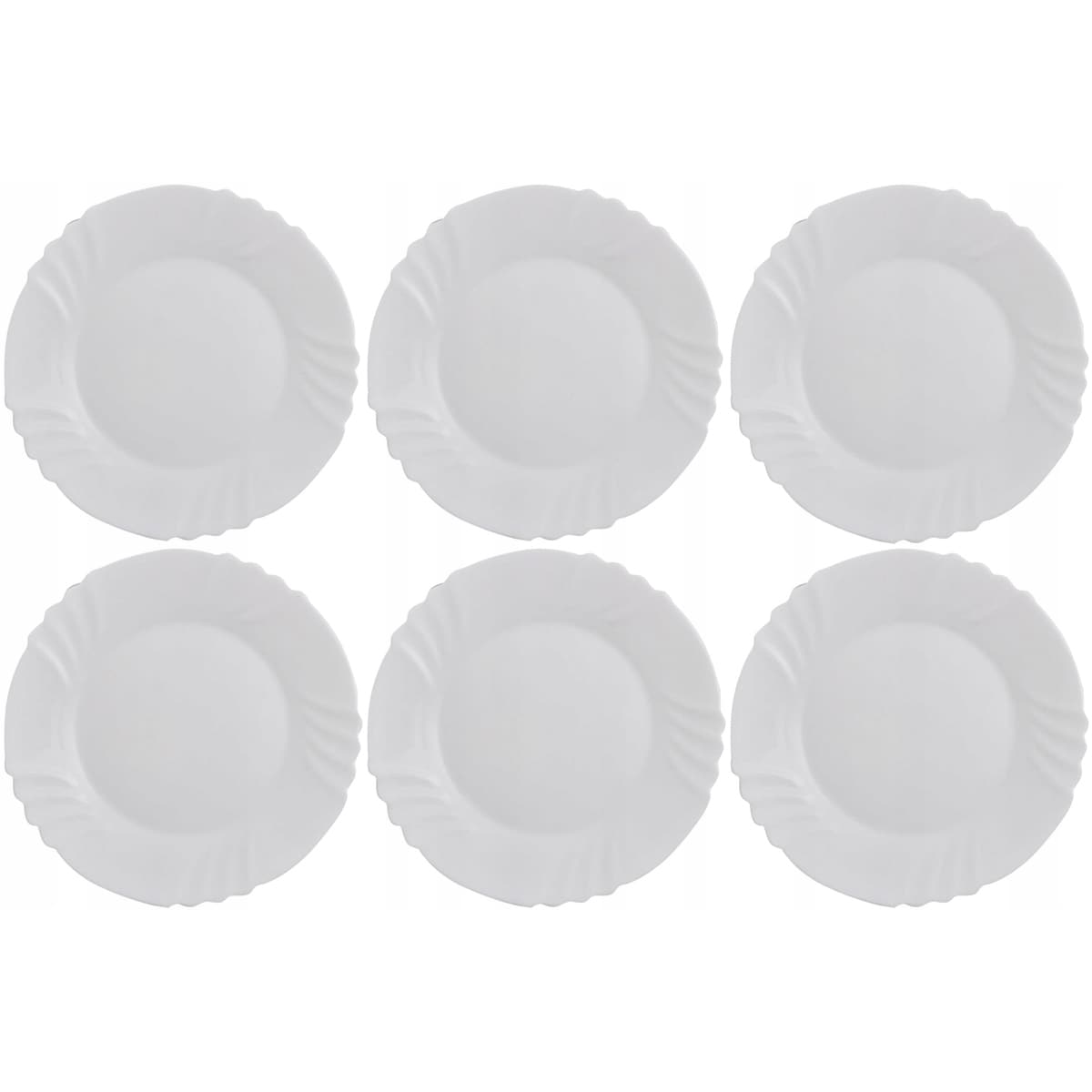6x TALERZ OBIADOWY GŁĘBOKI BIAŁY EBRO bormioli 23 cm NA ZUPĘ ROSÓŁ komunie