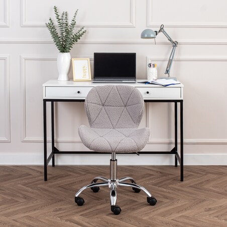 Fotel do biura obrotowy nowoczesny szary