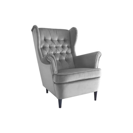 Fotel uszak HARRY VELVET szary