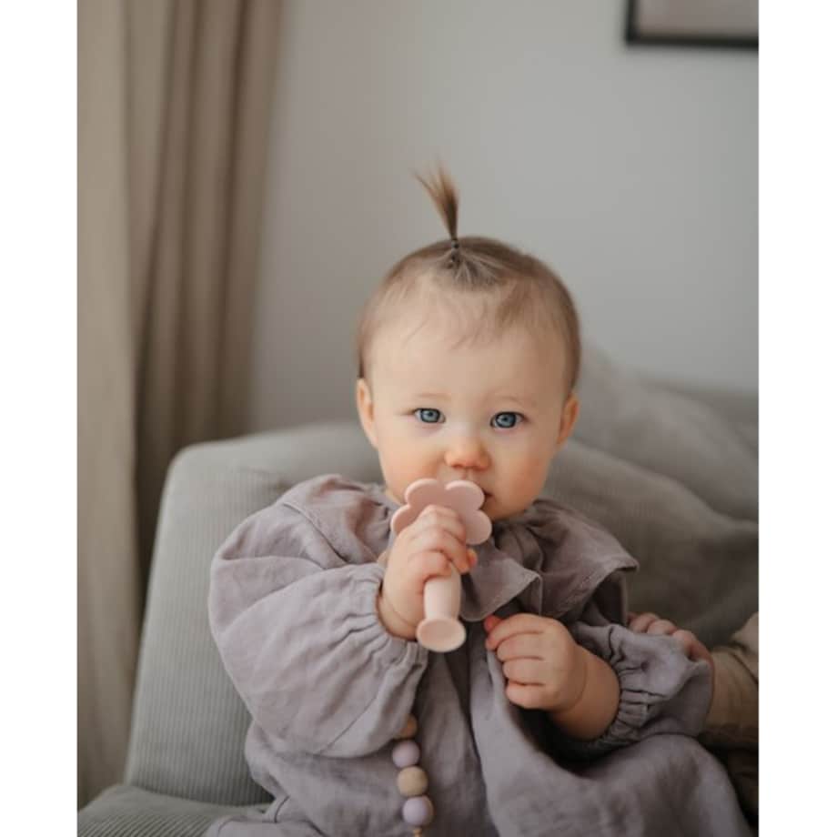 Mushie Szczoteczka do Zębów dla Niemowląt Flower Blush