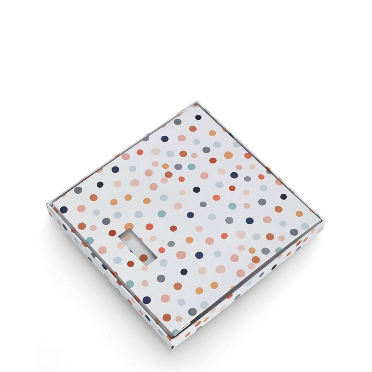 Kartonowe pudełko z pokrywą DOTS, 33,5 x 33 x 32 cm