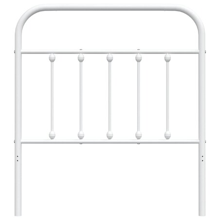vidaXL Metalowe wezgłowie, białe, 90 cm