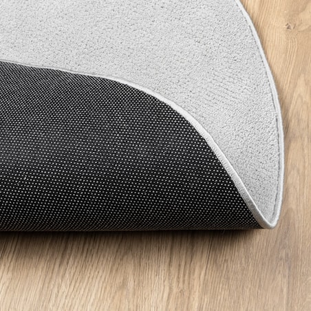 vidaXL Dywan OVIEDO z krótkim włosiem, szary, Ø 120 cm