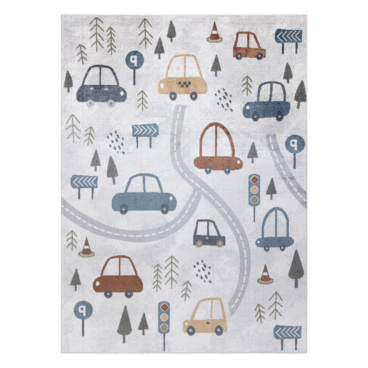 Dywan BONO 8436 Auta, ulica kremowy / jasny 200x290 cm