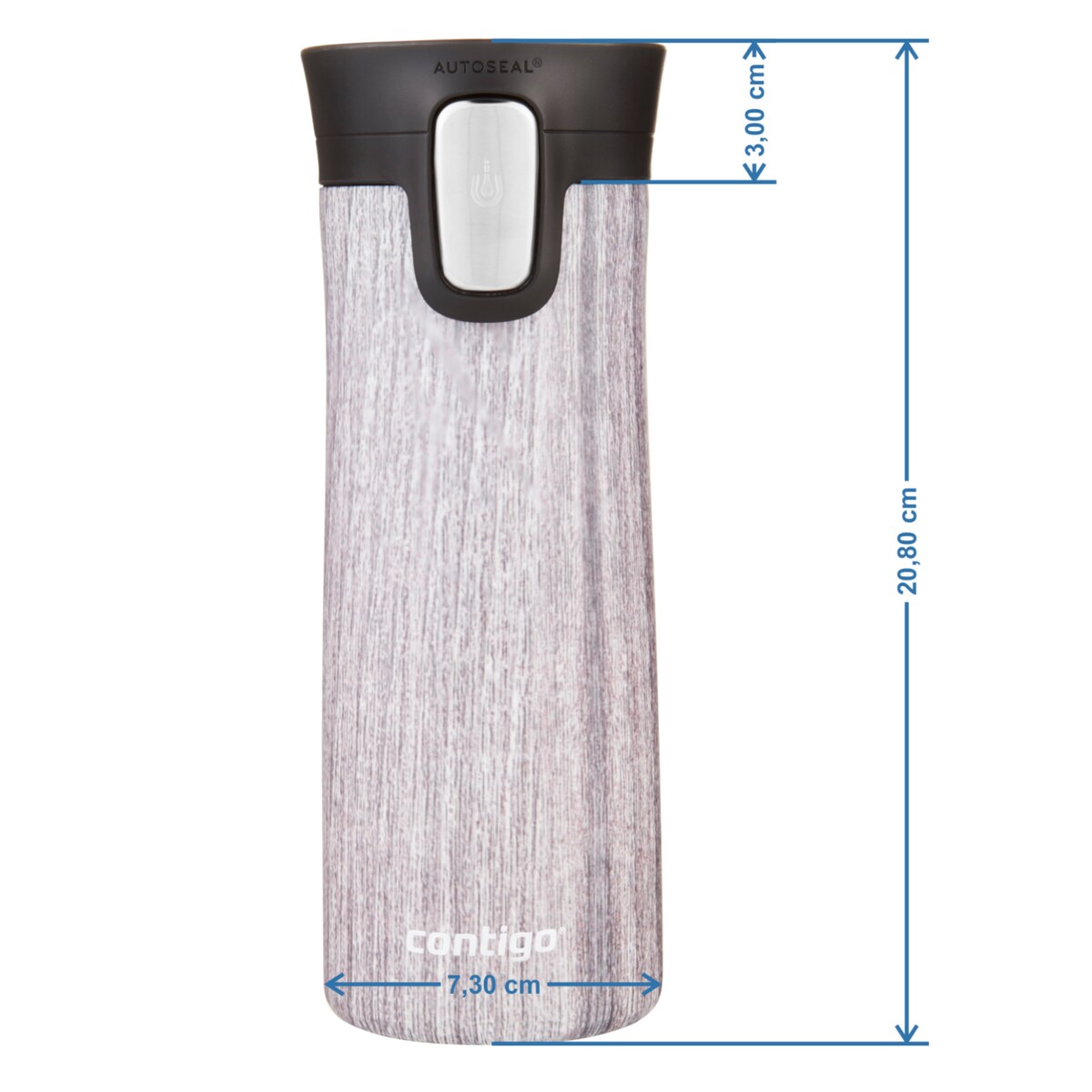 Zestaw kubków termicznych Contigo Pinnacle Couture 420ml - Blue Slate + Blonde Wood