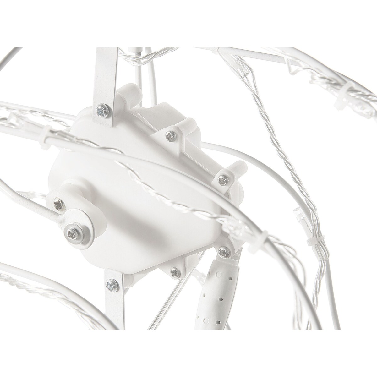 Zestaw 3 dekoracji ogrodowych LED ruchomy renifer 76 cm biały MIKKELI